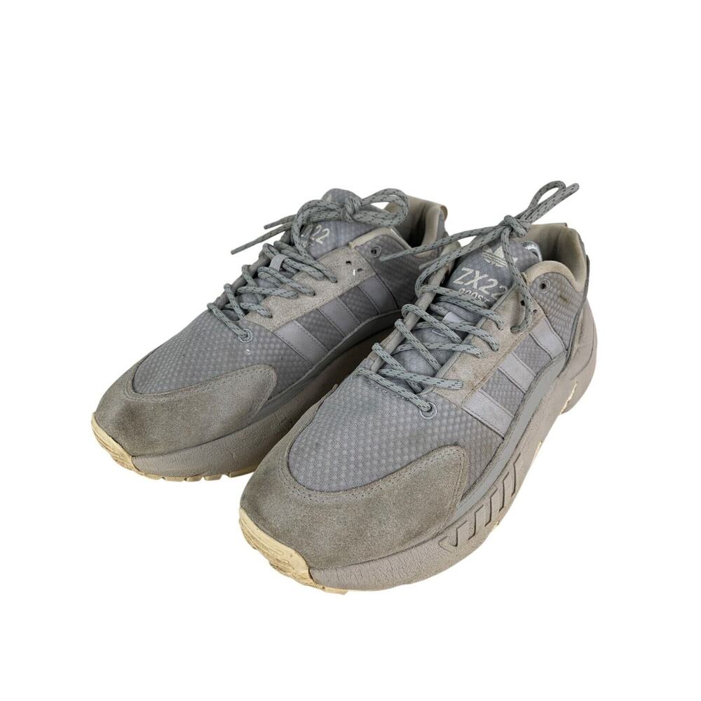 Adidas ZX22 Boost Mens Sneakers Size 11 Gray Mesh & Suede Athletic Shoes